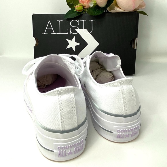 Converse Ctas Lift Low Top Canvas White Women’s - Picture 5 of 10